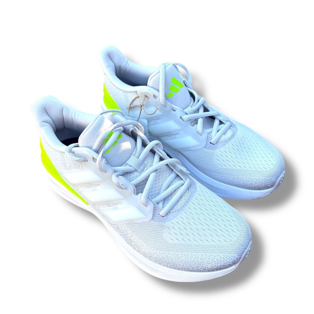 Adidas UltraRun 5J Size 7‎ Grey/White/Lucid Lemon Running Athletic Sneaker - Picture 6 of 10